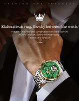 Reloj De Pulsera Hombre OLEVS Automático Mecánico Tourbillon Luminoso Impermeable Con Correa De Acero Inoxidable Estilo Negocios - details 0