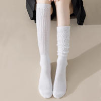 5 Pares De Medias Altas De Pierna Para Mujer Cómodas Y Cálidas Para Otoño E Invierno Transpirables Y Absorbentes De La Sudoración - details 0