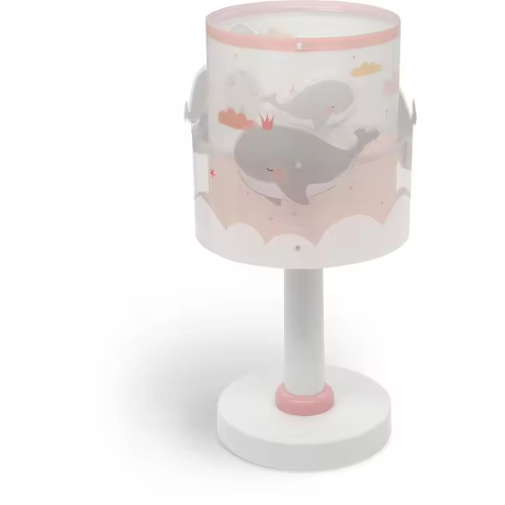 Lámpara de mesa infantil Whale Dreams Ballenas rosa - 1