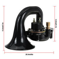 Bocina De Aire Para Coche Barco Motor Scania Volvo 48W 12V-24V 300dB Modificación Altavoz Bocina De Mariposa Negra ABS + Metal - details 5