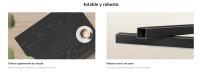 VASAGLE Mesa Auxiliar en Forma de C, Mesa de Sofá, Mesa para Espacios Pequeños, con Bolsa de Almacenamiento de Tela, Pies Ajustables y con Ruedas, para Sala de Estar, Negro Ébano/Blanco Crema - details 2