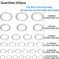 200pcs Anillos De Salto Ovalados De Acero Inoxidable Para Fabricación De Joyas DIY Cadena De Llaves Pendientes Collar Pulsera Accesorios Metálicos - details 0