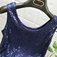 Chaleco De Noche Con Lentejuelas Para Mujer Estilo De Calle Blanca Brillante Poliéster Talla Regular Top De Verano 2022 - details 17