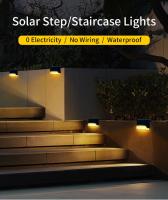 Luces Solares LED Para Escaleras Jardín Patio Camino Pared 1-8 Pack Impermeables RGB Fuente De Luz Solar ABS Modernas - details 0