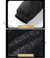 Chaqueta De Invierno Para Hombre Parka Térmica Casual Estilo Clásico Abrasadora Con Cierre De Cremallera Ropa De Hombre - details 10