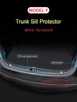 Cubierta De Protector De Puerta Trasera Para Tesla Model Y 2024-2021 En TPE De Goma Antideslizante Protector Anti- Suciedad Y Raspades - details 0