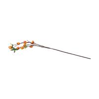 Rama De Pimienta Con Hojas Y 9 Cabezas De Pomegranato Falsas Rojas Y Naranja Para Decoración De Jardín Y Hogar Material De Seda - details 32