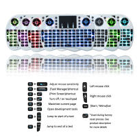 Teclado Inalámbrico Mini I8 Blanco Con Retroiluminación 7 Teclas Para Android TV Box Ratón Aire 2.4G Remote Control Ruso Francés Español Portugués Árabe - details 4