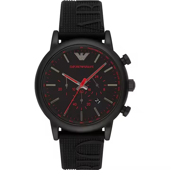 Emporio Armani Reloj hombre AR11024, con calendario, Incluye Caja Original, Diámetro: 46MM - 1