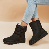 Botas De Nieve Impermeables Para Mujer 2023 Con Plush Grueso Antideslizantes Y Cálido Zapatos De Invierno Con Plush Interior Botas De Plataforma Tallas 35-44 - details 7