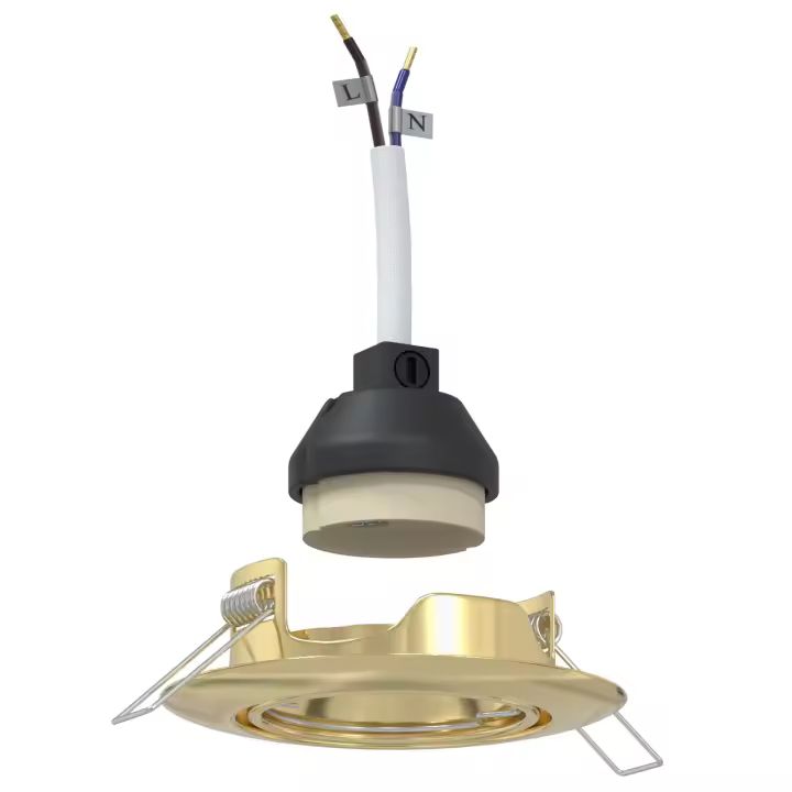 Lámparas vidaXL Set de 6 Dorado Metal 9 cm Modernas Luces Empotradas - 1