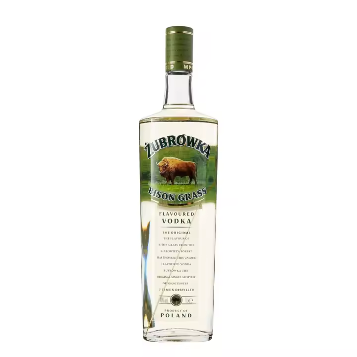 Vodka Zubrowka - Botella 1 L - Hierba de Bisonte - 40% - 1