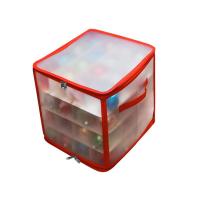 Caja De Almacenamiento Para Esferas De Navidad 64 Compartimentos Organizador De Decoraciones De Árbol De Navidad Divisores De Juguetes Material De Seda PP - details 4