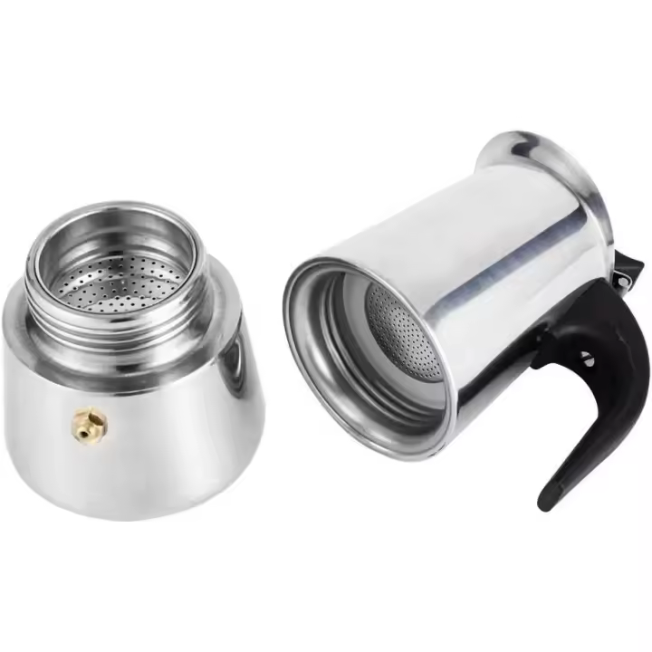 Cafetera Italiana en Maple inliable para espresso 2/4/6/9 TAZAS Compatible con gas, vitrocerámica y Estufa Eléctrica. Yo uso doméstico y oficina. Cafetería Moka - 1