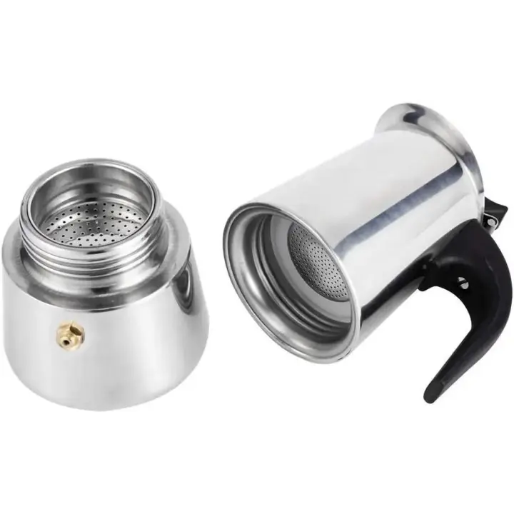 Cafetera Italiana en Maple inliable para espresso 2/4/6/9 TAZAS Compatible con gas, vitrocerámica y Estufa Eléctrica. Yo uso doméstico y oficina. Cafetería Moka - 1