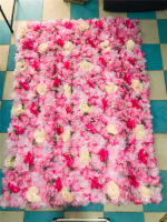 Pared De Flores Artificiales Rosa De Seda Para Decoración De Bodas Bebés Y Navidad Estilo De Hojas Verdes Y Rosas Tamaño Grande - details 19