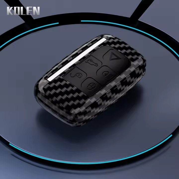 Funda De Llave De Coche En Fibra De Carbono ABS Para Land Rover Range Rover Sport Evoque Freelander Velar Discovery 4 Jaguar XE XJ XF - 1