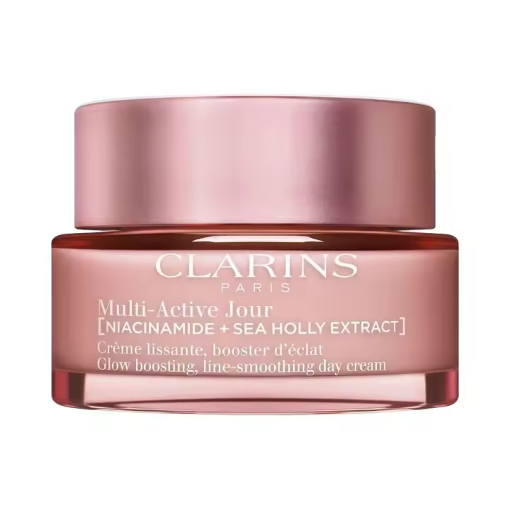 Clarins Multi-Active Jour NIACINAMIDA + SEA HOLLY EXTRACT Crema Diurna: Ilumina y Suaviza Líneas - 50 ml - 1