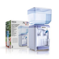 Elegante dispensador eléctrico Jocca de agua fría y del tiempo con depósito de 7 litros para la casa, el trabajo o la residencia disponible en color blanco y azul o blanco y turquesa - details 1