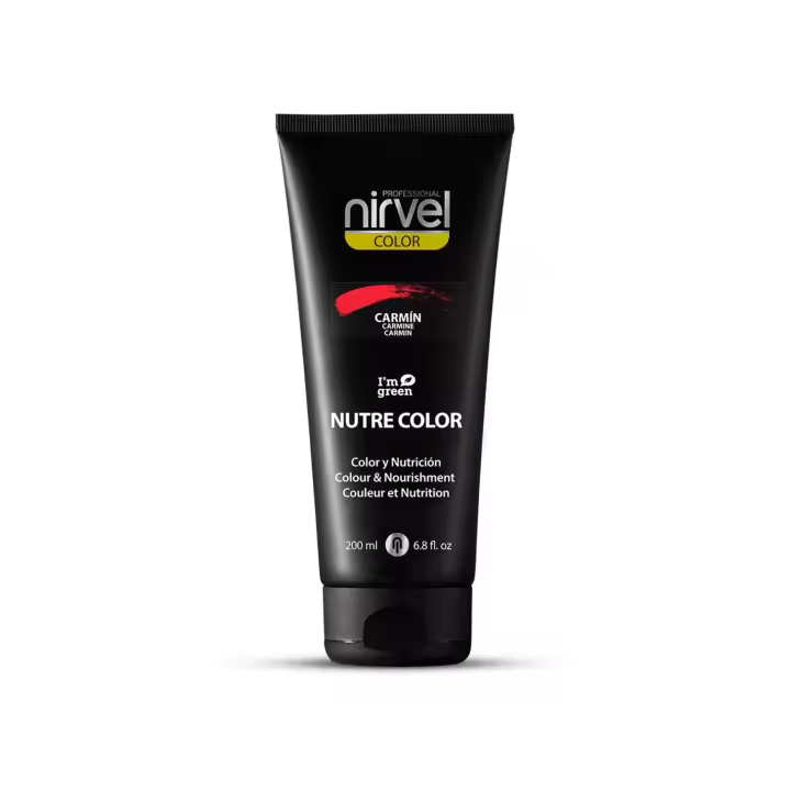 Mascarilla Capilar PARA EL CABELLO Nutre Color Nirvel Carmín - Coloración Directa y Nutrición - 1