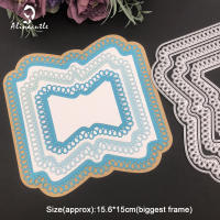 Alinacutle Teadrop Edge Nesting Frame Corte De Metal Para Scrapbooking Y Manualidades En Papel Y Cartón Plantillas De Tarjeta Hechas a Mano - details 0