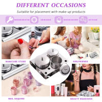 Set De 3 Piezas De Manicura Con Contenedor De Acero Inoxidable Para Líquido Y Polvo Acrílico Tazón Dappen Con Tapa Metálica Y Tazón Desinfectante Para Herramientas De Arte De Uñas - details 5