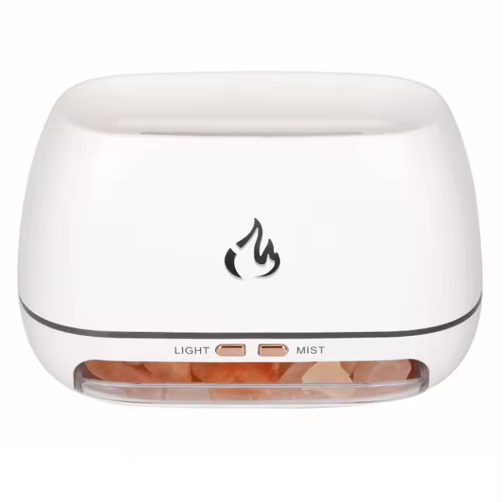 Humididiador de la aromaterapia de Grano de Madera de llama simulada, difusor de aceite esencial de Niebla grande con Luz de 7 Colores - 1
