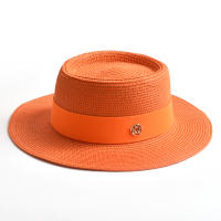 Sombrero De Paja Para Mujer Moda Verano Protección Solar Ribete Plano Cordón Estilo Casual Para Playa Y Viajes - details 9