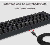 Motospeed CK61 Teclado Mecánico 61 Teclas RGB Retroiluminado Con Cable Para Oficina Y Gaming Compatible Con Android Y Windows Switch Rojo - details 4