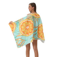 Toalla de playa de microfibra absorbente, 80 x 160, para deportes, con impresión reactiva, de secado rápido, para natación y baño. - details 2