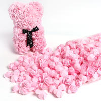 50/100Pcs Flores Rosa Artificiales 3.5cm PE Espuma Flores Falsas Para Decoración De Casa Boda Regalos DIY Accesorios De Caja - details 2