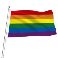 Bandera Arcoíris De Poliéster Para Exterior Grande Banderín De Fiesta LGBT Bandera Colgante De Paz (90x150cm) Para Exterior - details 2