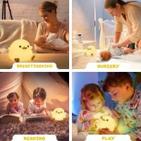 Lámpara De Noche LED De Silicona En Forma De Pato Durable Iluminación Suave Para Dormitorio Luz De Mesa Recargable Decorativa - details 11