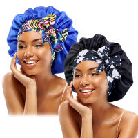 2PCS Boho Impresión Diadema De Satén Con Lazo Cierre Elasticidad Para Noche Y Baño Sombrero De Cabello Para Mujer Estilo Bohemio - details 6
