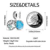 Encantos Originales De Plata 925 Con Mariposas Libélulas Abejas Leones Cuentas De Zirconia Para Joyería DIY Regalos De Cumpleaños - details 16