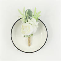Corsage Rustico Para Novio Y Llavero De Boda Blanco Con Rosa Eucalipto Hiedra Orchidaya Berries Gypsophila Accesorios De Vestimenta Para Bodas Cumpleaños Y Decoración Personal - details 14