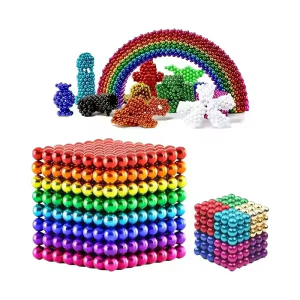 Bolas magnéticas de colores en pack de 512 unidades - ¡Crea tus propias estructuras con diversión garantizada! - 1