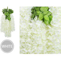 12pcs Guirnalda De Flores Artificiales De Wisteria Larga Y Gruesa De Seda Para Decoración De Casamiento Y Fiestas En Casa - details 1