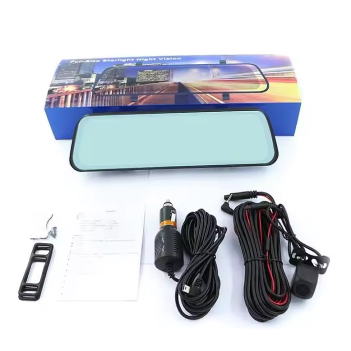 Cámara de salpicadero con visión trasera para coche, DVR, HD, con doble lente, 1080P, 10", sensor G - 1