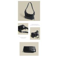 Bolso De Hombro Para Mujer De Cuero PU De Alta Calidad Sólido Negro Blanco Bolso Tote Para Oficina Y Citas Estilo Minimalista - details 1