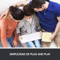 Teclado Táctil Inalámbrico Logitech K400 Plus para TV con Control Multimedia y Panel Táctil - Blanco - details 5