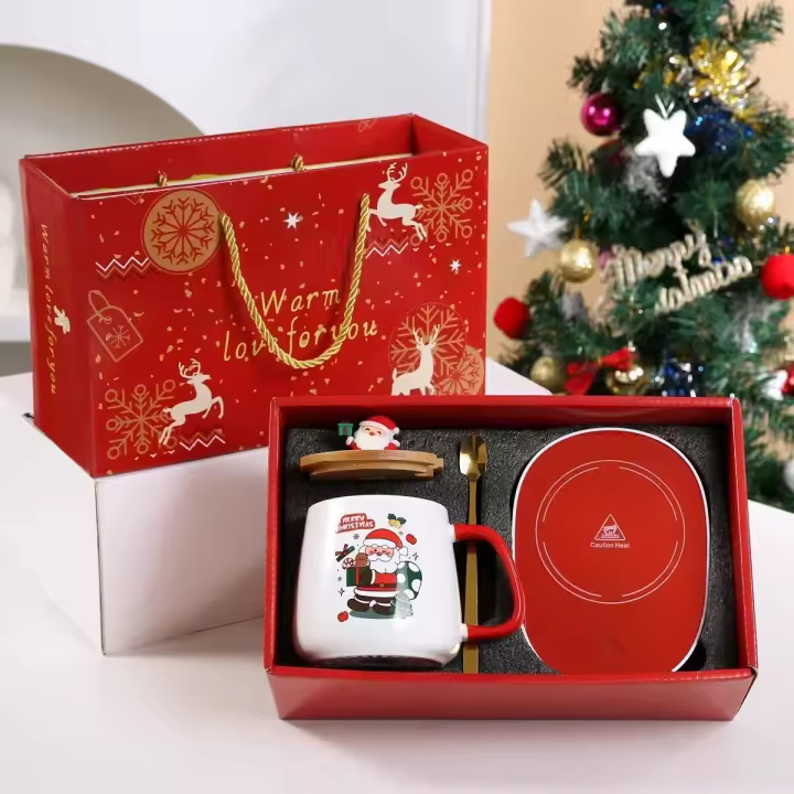 Taza De Café Cerámica Aislada Regalo Set De Tazas Para Leche Y Café Taza Térmica De Regalo Con Capacidad Para 301-500ml - 1