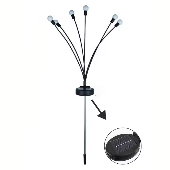 1pc Luz Solar De Mosquitero Mejorada 6/8/10LED Luz De Jardín Exterior Impermeable Para Paisaje Exterior Instalación Auto-contenida - 1