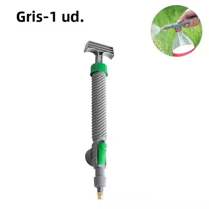 Bomba De Aire Manual Para Jardín Con Rojellador De Alta Presión Botella De Rociador Ajustable Herramienta De Riego Para Flores Y Plantas PP+Cobre+ Hierro Tamaño 29x3x4cm - 1