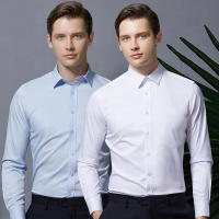 Camisa De Encaje Para Hombre 2025 Primavera Manga Larga Suelta Clásica Solida Elástica Negra Blanca Moda Casual Antiarrugas Talla 4XL - details 3