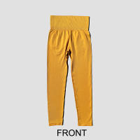Pantalones De Yoga De Mujer De Cintura Alta Sin Costuras Talla Elástica Leggings Deportivos Para Gimnasio Y Correr En Color Sólido - details 19
