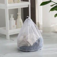 Bolsa De Ropa Con Cierre De Cordón Para Lavandería Organizador De Ropa Sucia En Malla Bolsa De Lavado Coarse Net Estilo Moderno Material Poliéster - details 4