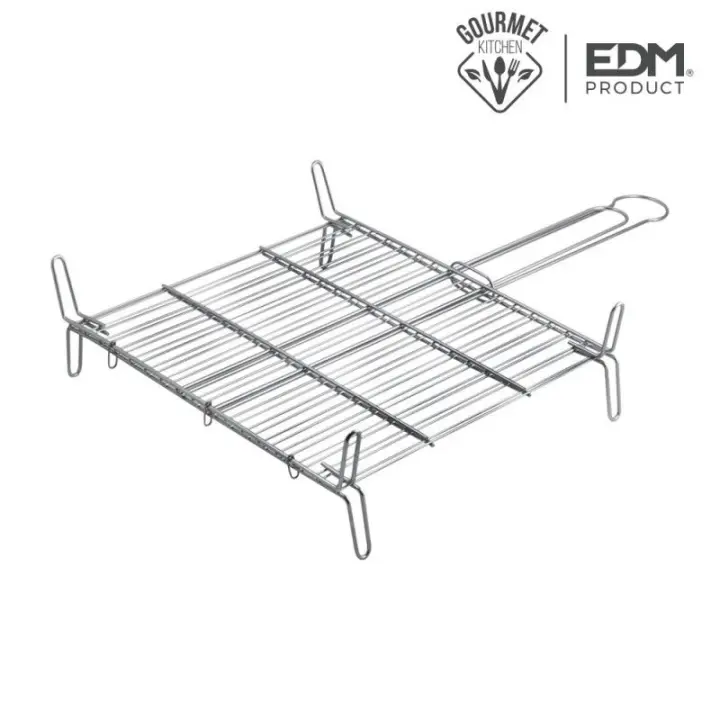 Edm Parrilla Doble 30x30cm para Barbacoas - Diseño Compacto - 1