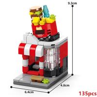 Kit De Bloques De Construcción DIY Para Niñas Y Niños Edad 6-12 Años Estilo Moderno Venta Individual Modelo De Casa Y Tienda De Café Bloques De Comida Para Juego De Calle - details 7