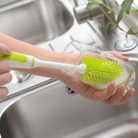 Cepillo De Botella De Silicona Para Limpieza De Vajilla Y Tazas De Café Y Té Cepillo De Limpieza Para Botellas De Leche Bebé Colores Azul Verde Rojo - details 1